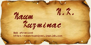 Naum Kuzminac vizit kartica